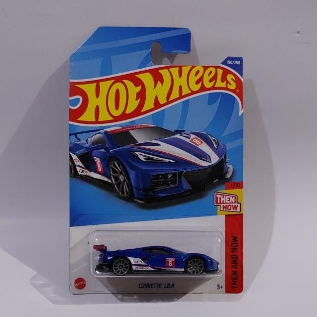 hot wheels corvette c8 r biru