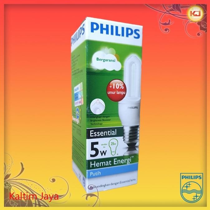 hanya disini] Lampu 5W / 5 Watt Philips Essential Putih 6500K CDL Bohlam E27