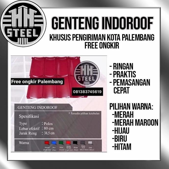 ,,,,,,,] SENG GENTENG METAL MULTIROOF (MERK INDOROOF) BAJA RINGAN TEBAL 0,25
