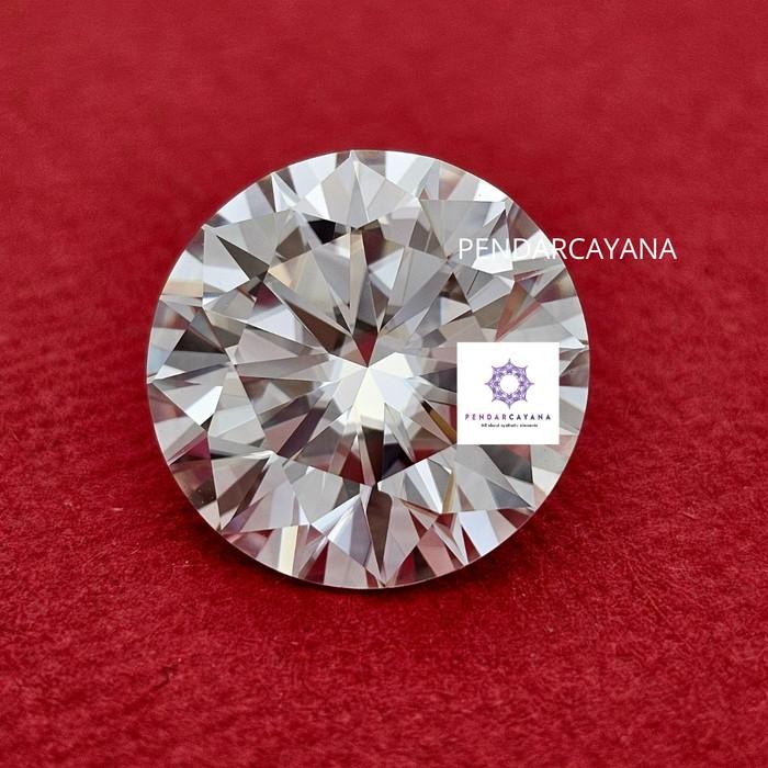 Batu Permata Moissanite Simulant Diamond 7 Carat - 10 Carat Bulat /Pcs Original Dan Terpercaya