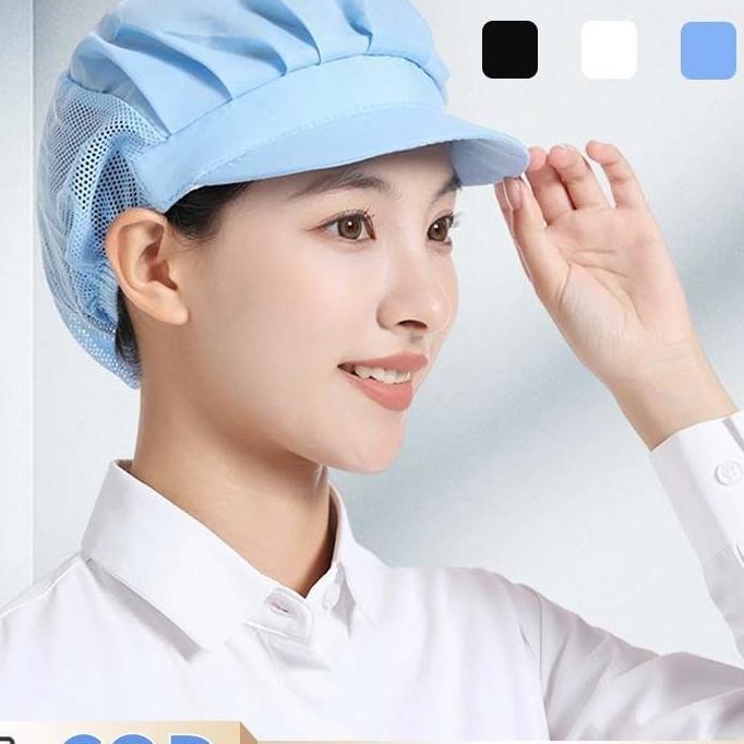 Topi Oi Topi Chef Wanita Topi Itchen Hitamputihu Topi Oi