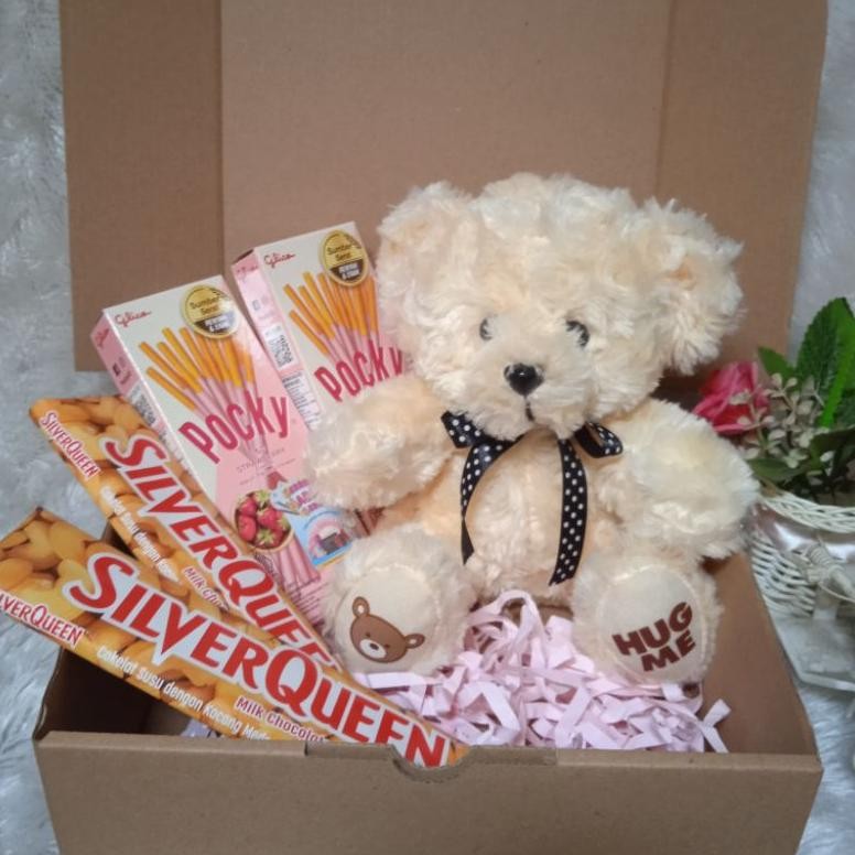 

uk-75 Hampers coklat boneka kado ulang tahun wisuda aniversary valentine gift box Berkualitas