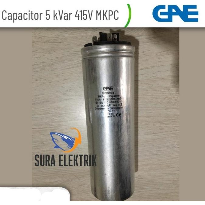 Kapasitor 5 KVAR 3P 415V MKP-c Eco GAE