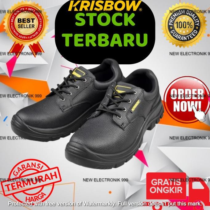 Krisbow Sepatu Pengaman Maxi 4In Hitam Safety Shoes Maxi 4In New Stok