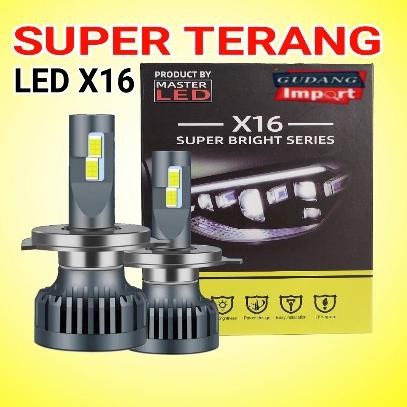 Lampu Led Mobil X16 H4 H11 H7 H1 H16 Super Terang