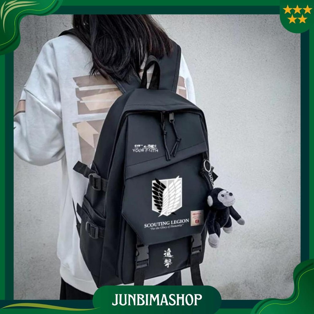 Ransel Anime Danganronpa Monokuma Ransel Pria Warna Solid Kasual Wanita Pria Cod