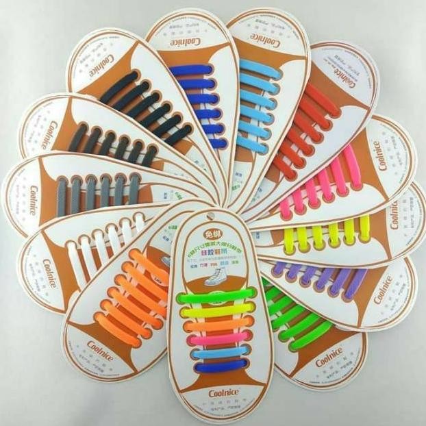 Coolnice Kids Tali Sepatu Original Karet Silikon Tali Sepatu Coolnice Original Anak Sepasang