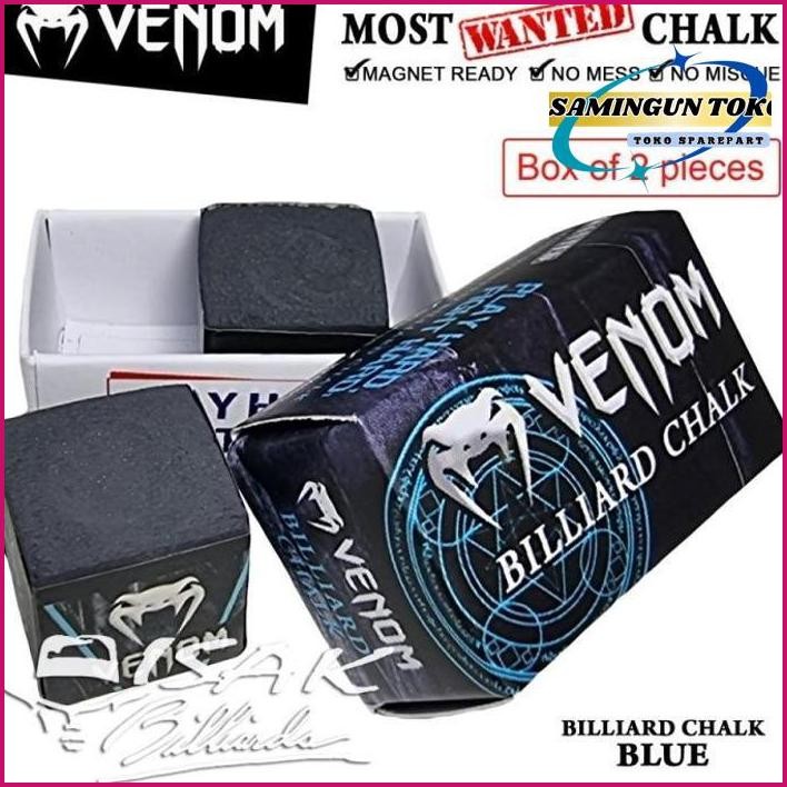 

Buruan,.!! Venom Chalk Black - Box 2Pc - Ready Billiard Chalks Kapur Biliar Hitam