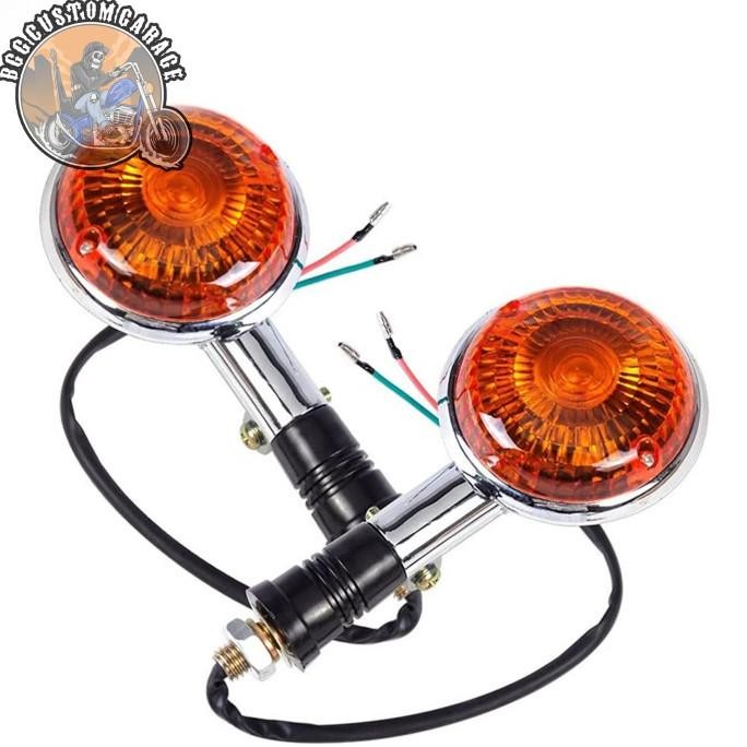 Terlaris Lampu Sein Klasik Sr400 Bulat Universal . Lampu Sen Bulat Motor Custom British . Tracker . 
