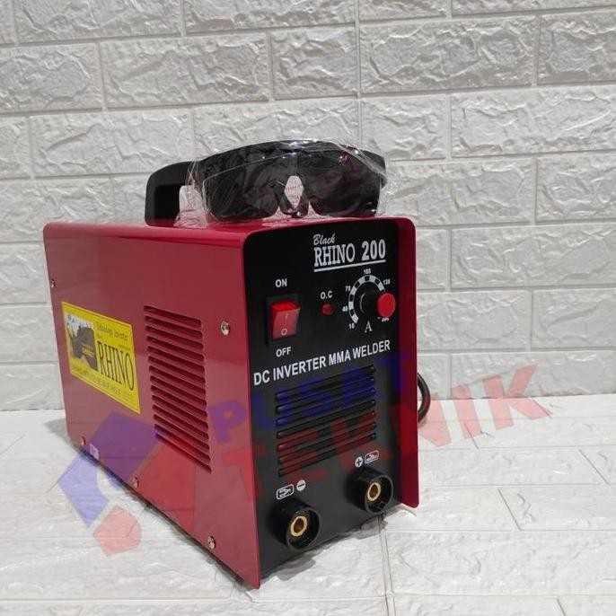 MESIN LAS RHINO MMA 200A  MESIN LAS BLACK RHINO INVERTER 200A