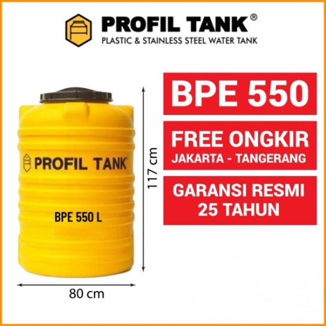 Miliki Profil Tank Bpe 550 Kapasitas 550 Liter Tangki Air Toren