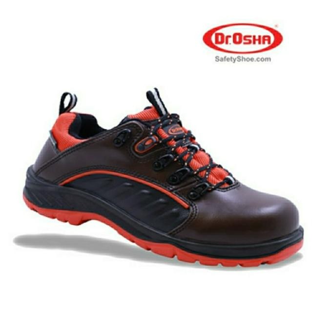 Sepatu Safety Shoes Dr Osha 9171 Paradise Lace Up S1 (New) Brown/Black New Stok