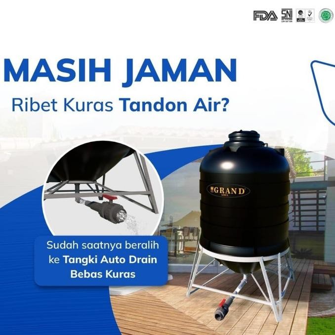 Diskon Tangki Tandon Toren Air 1200 Liter Tedmond Grand Drain 1200 Liter Tangki Air Drain Dengan Kak
