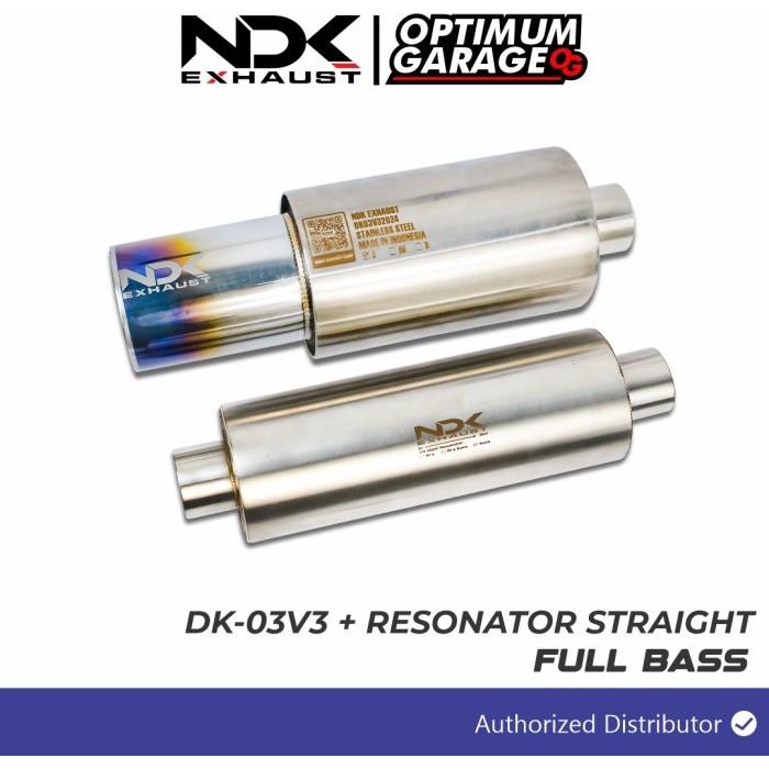 Knalpot Mobil Ndk Exhaust Mufler Dk-03V3 Resonator Straight Kenalpot Original Dan Terpercaya