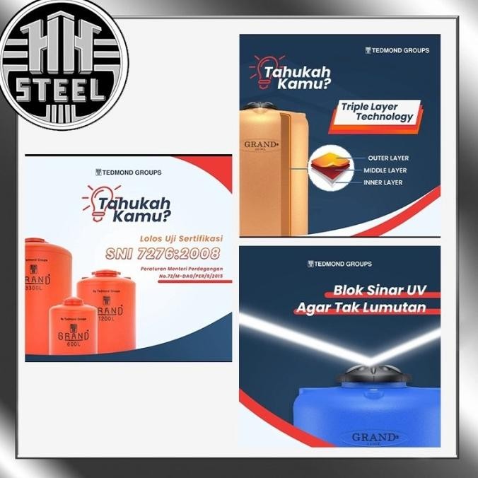 Spesial Tangki Tanki Tandon Toren Air Tedmon Tedmond Grand Sni 600 Liter