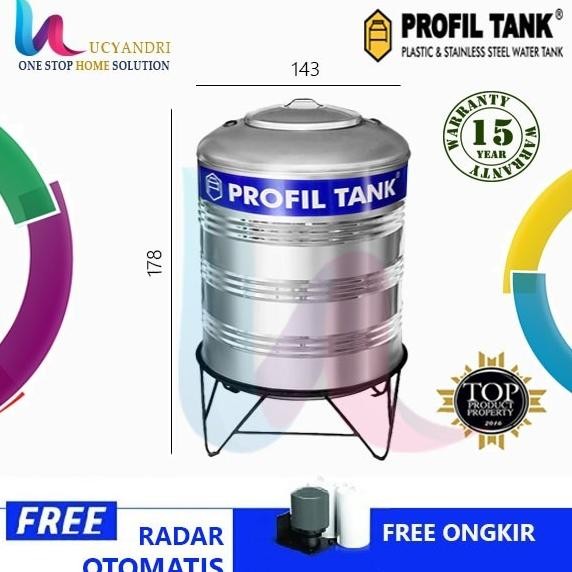 Miliki Tangki Air Stainless Profil Tank Ps 2500 Profon Pakai Kaki