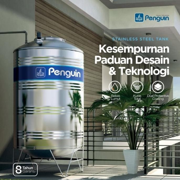 Diskon Penguin Tbsk 1000 Liter - Toren Air Tangki Air Stainless Penguin 1000