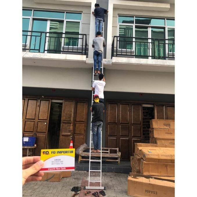 Tangga Multipurpose 5.8 Meter Tangga Lipat Tangga Alumunium AMG