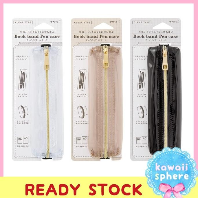 

Promo! Midori Book Band Pen Case Transparent For B6-A5 | Kotak Pensil Midori