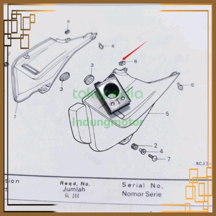 [IGM] MUR KLIP KLEM COVER BODY BOX AKI HONDA TIGER REVO LAWAS TIGER LAMA ORI