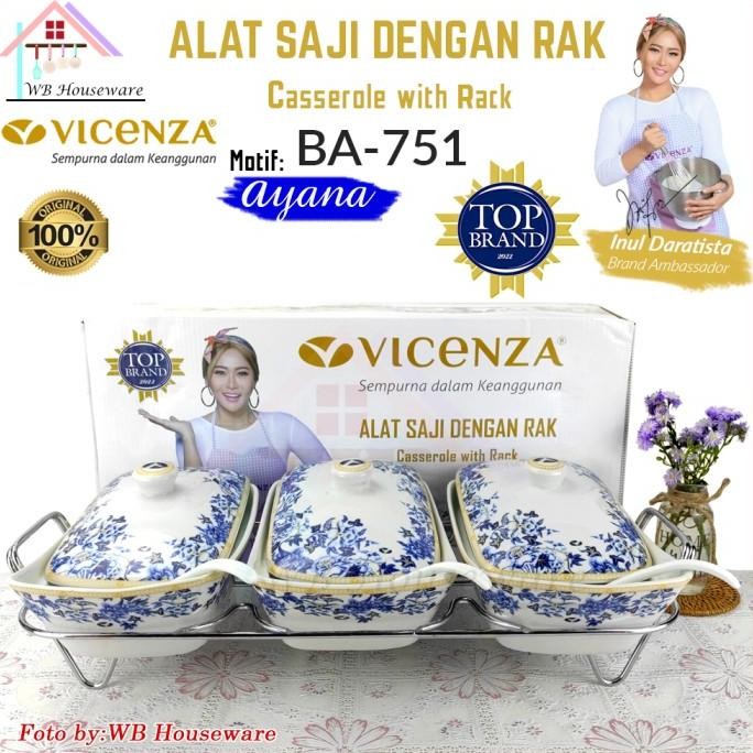 Vicenza Prasmanan Set 3 Motif Ayana / Wadah Saji / Warmer Food Ba-751