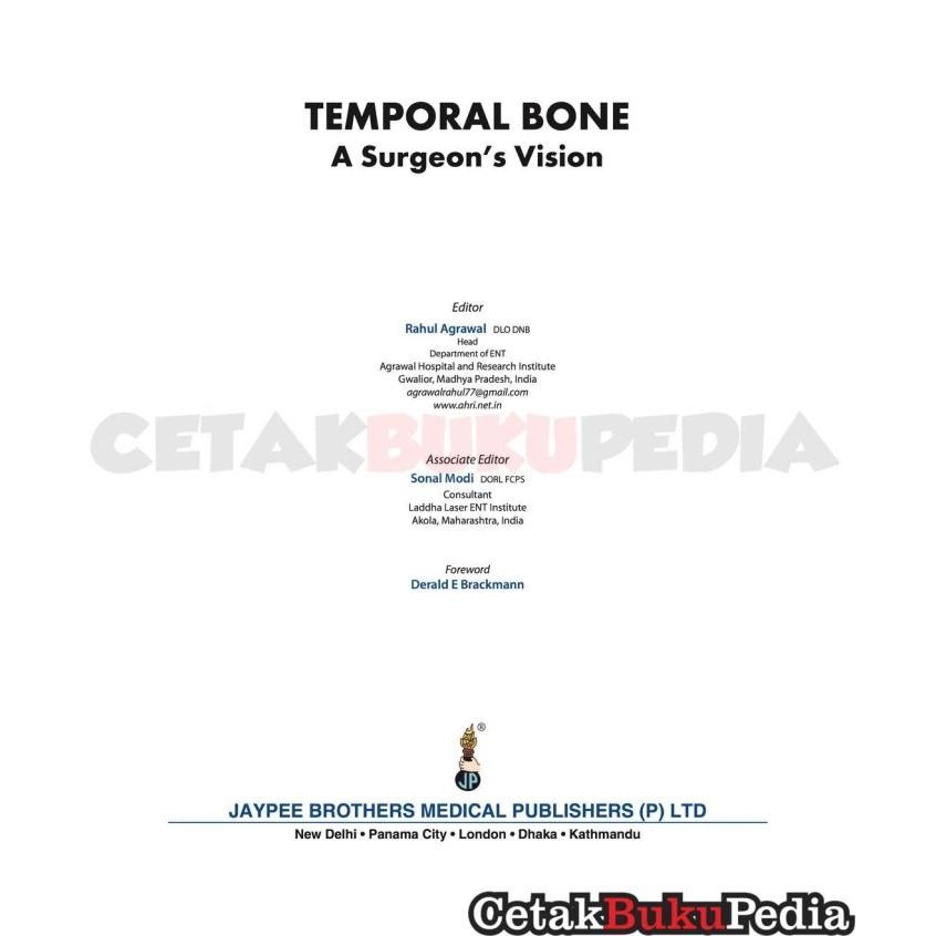 

Bookpo Temporal Bone A Surgeons Vision Softcover