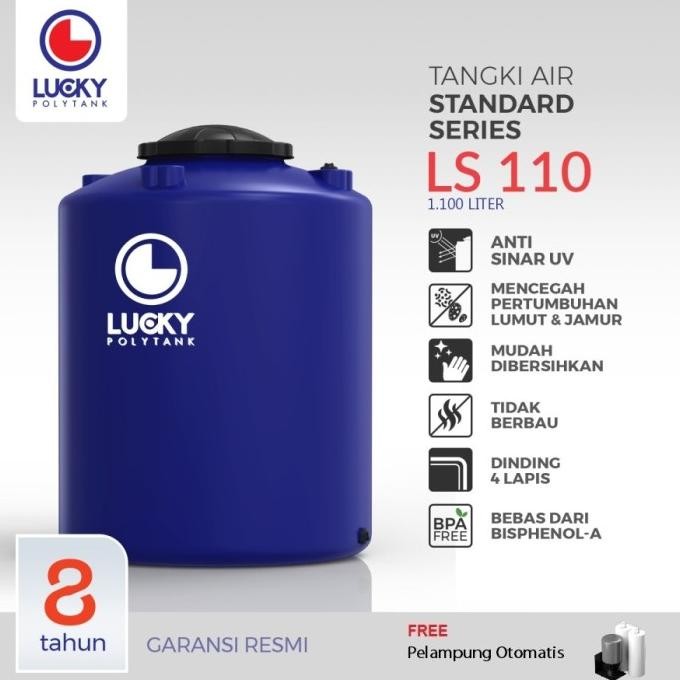 Spesial Tangki Air / Tandon / Toren Lucky Polytank 1100 Liter