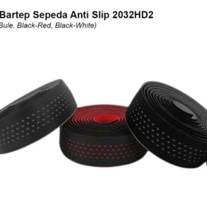 Bartape Velo 2032 Premium roadbike Bintik gell Hitam bintik warna ..