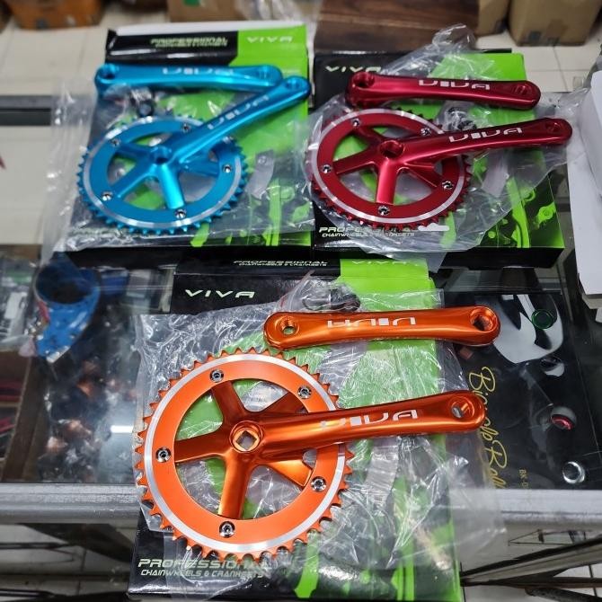Crank arm Fixie 42 t arm 170 bcd 130 alloy single speed Viva crank arm ..