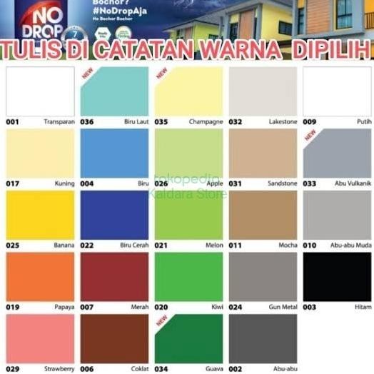 NO DROP 0,5 KG WATERPROOFING ANTI BOCOR UKURAN 1/2KG WARNA KATALOG murah