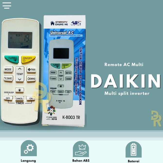 Remot Remote AC DAIKIN Turbo Multi split inverter series tanpa setting murah