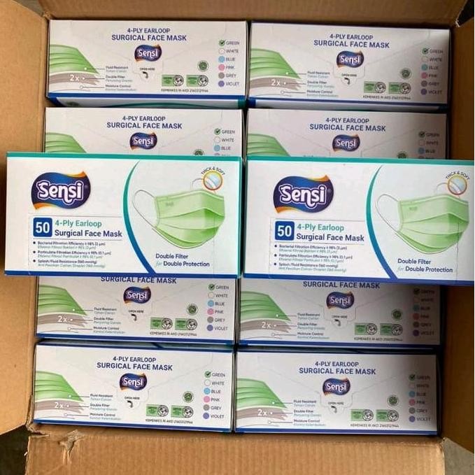 Promo Masker Sensi Isi 50 Hijau / Masker Sensi Isi 50 Original Sensi
