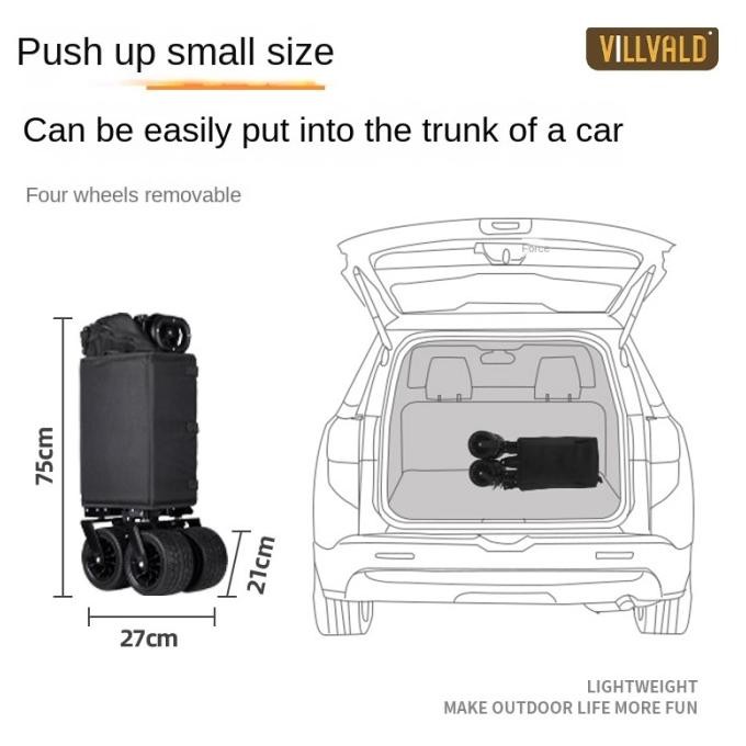 Troley Lipat Barang Troli Barang Koper Hotel Trolley Portable 200 Kg New Stok
