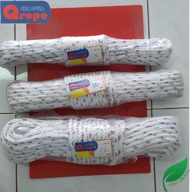 

Tali Tampar / Tali Tambang Plastik Sea Gull Q-Rope @30 Mtr New Stok