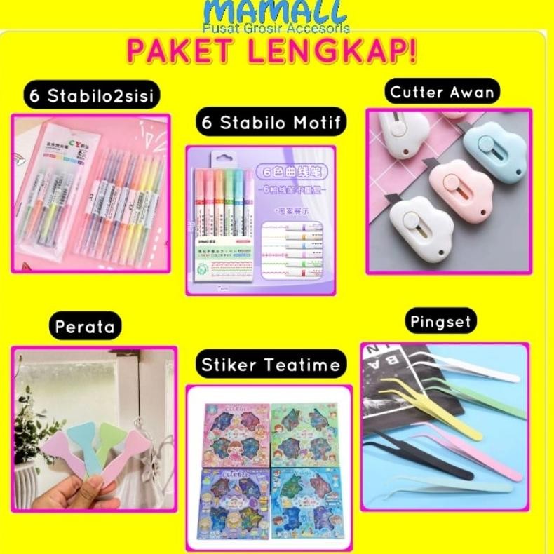 

dfg-88 Stiker 100 Lembar Stiker Waterproof Paket Stiker 100 Lembar Spatula Stiker Cutter Awan Stabilo 2 sisi Pingset Stiker Stabilo Motif Paket Stiker B15 Viral