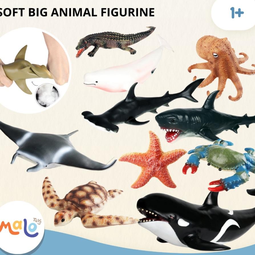 Malotoy Oft Jumbo Rubber Furine Animal Marine Mainan El Fur Bear Monte Imulation Aret Malo Toy