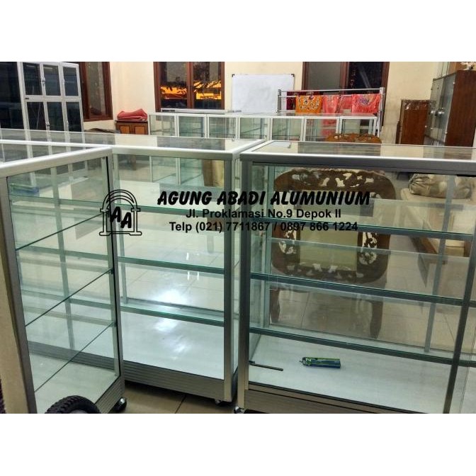 Etalase Kaca 1.5 Meter + Etalase Kotak Roko KOKO