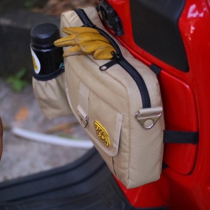 Tas Vespa Tas Bagasi Vespa Coklat Khaki For Excel Px Exclusive Corsa Original Dan Terpercaya