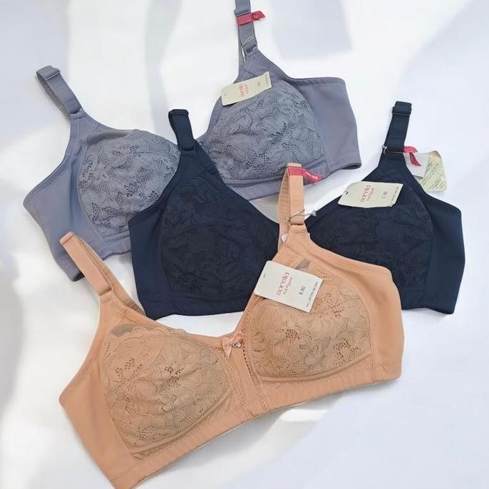 Terbaru Laris, Bra Bh Wanita Tanpa Kawat Sorella 29729 - Tanpa Busa, Full Coverage, Kait 3 (Size 36B