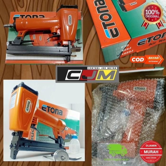 

Mesin Staples Tembak Angin Kompresor - Etona 1022J Gun Air Nailer Original Dan Terpercaya