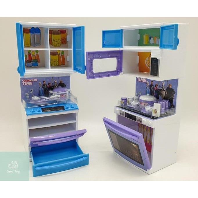 Mainan Anak Perempuan Masak Masakkan Alat Dapur Happy Kitchen Set Frozen Elsa Anna BP6649
