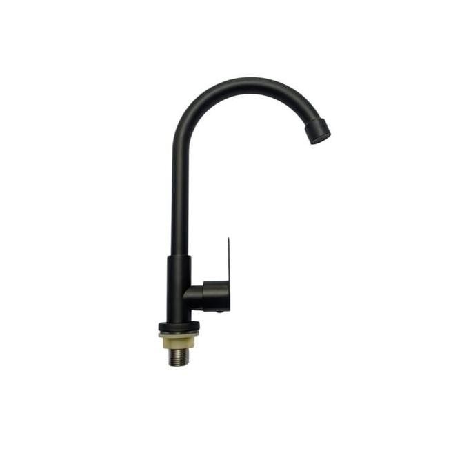 Keran Cuci Piring Kran Angsa Hitam Keran Tanam Dapur Keran Sink Keran Air Dapur New Stok