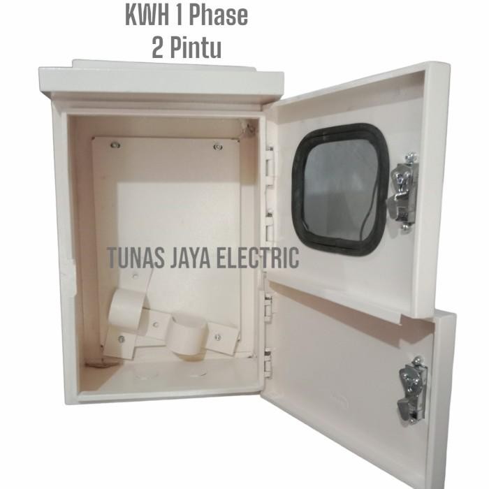 Box Panel Kwh Meter 1Phase (Kaca 2Pintu) Model Topi Outdoor Original Dan Terpercaya