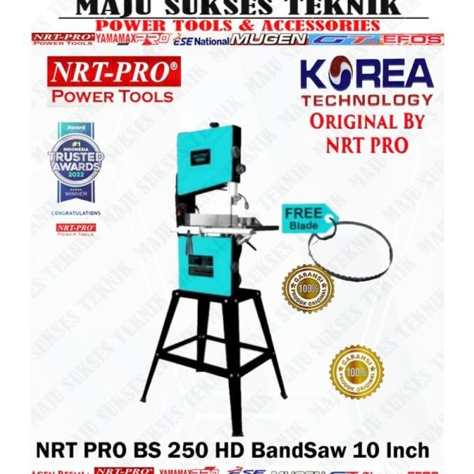 NRT PRO BS 250 HD Band Saw 10" / Mesin Gergaji Kayu dan Potong Tulang murah
