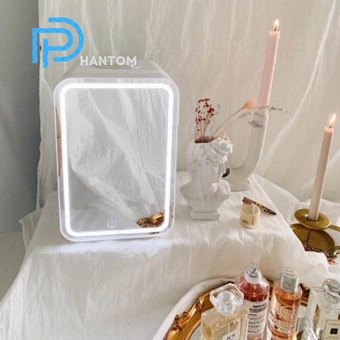 Phantom [Minifridge] 8L Led Skincare Minifridge Mirror - Kulkas Mini Fridge Kosmetik Skincare Makana