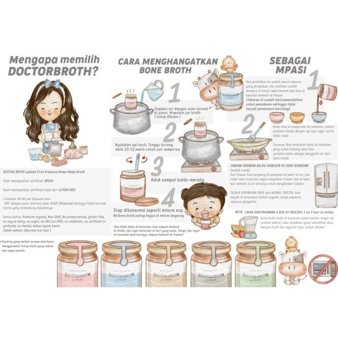 

Paket Mpasi Bone Broth Chicken Kental 6 Jar Doctor Broth murah