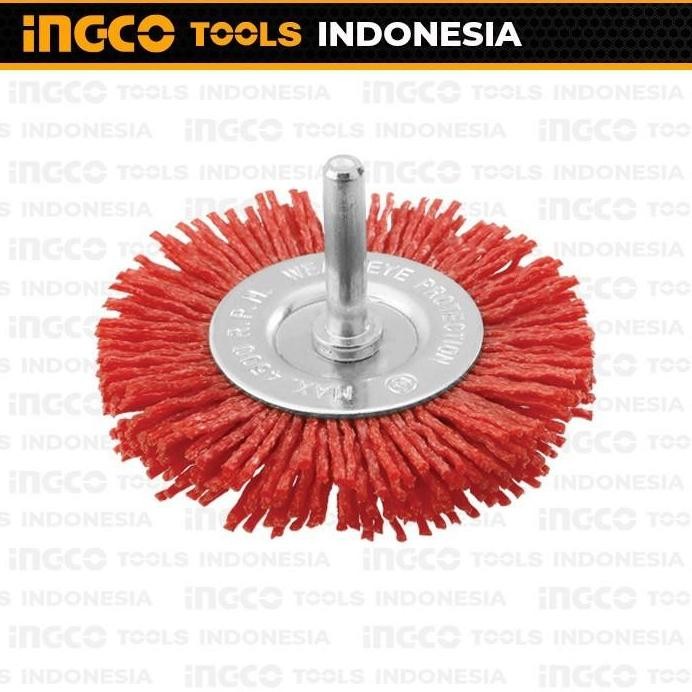 Nylon Circular Brush Plastik 3" Inch INGCO WB40755 Bor Sikat Abrasive murah