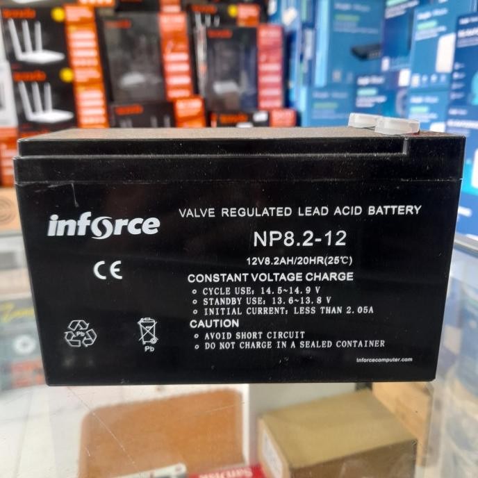 BEBAS ONGKIR - BATERAI UPS INFORCE 12V 8,2AH