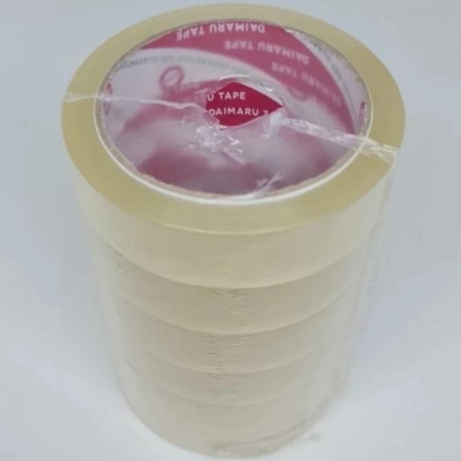 

lakban isolasi DAIMARU tape bening 24mm x 72 yard slop 6 rol murah