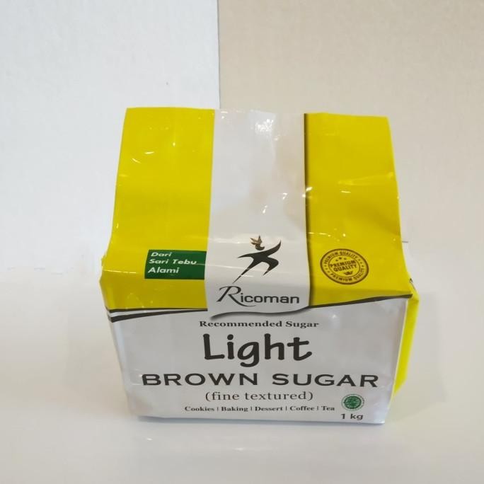 

Ricoman Light Brown Sugar 1kg murah